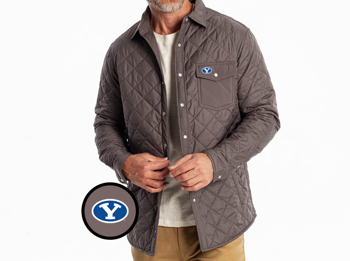 BYU - Coach's Shacket - Oval - Charcoal