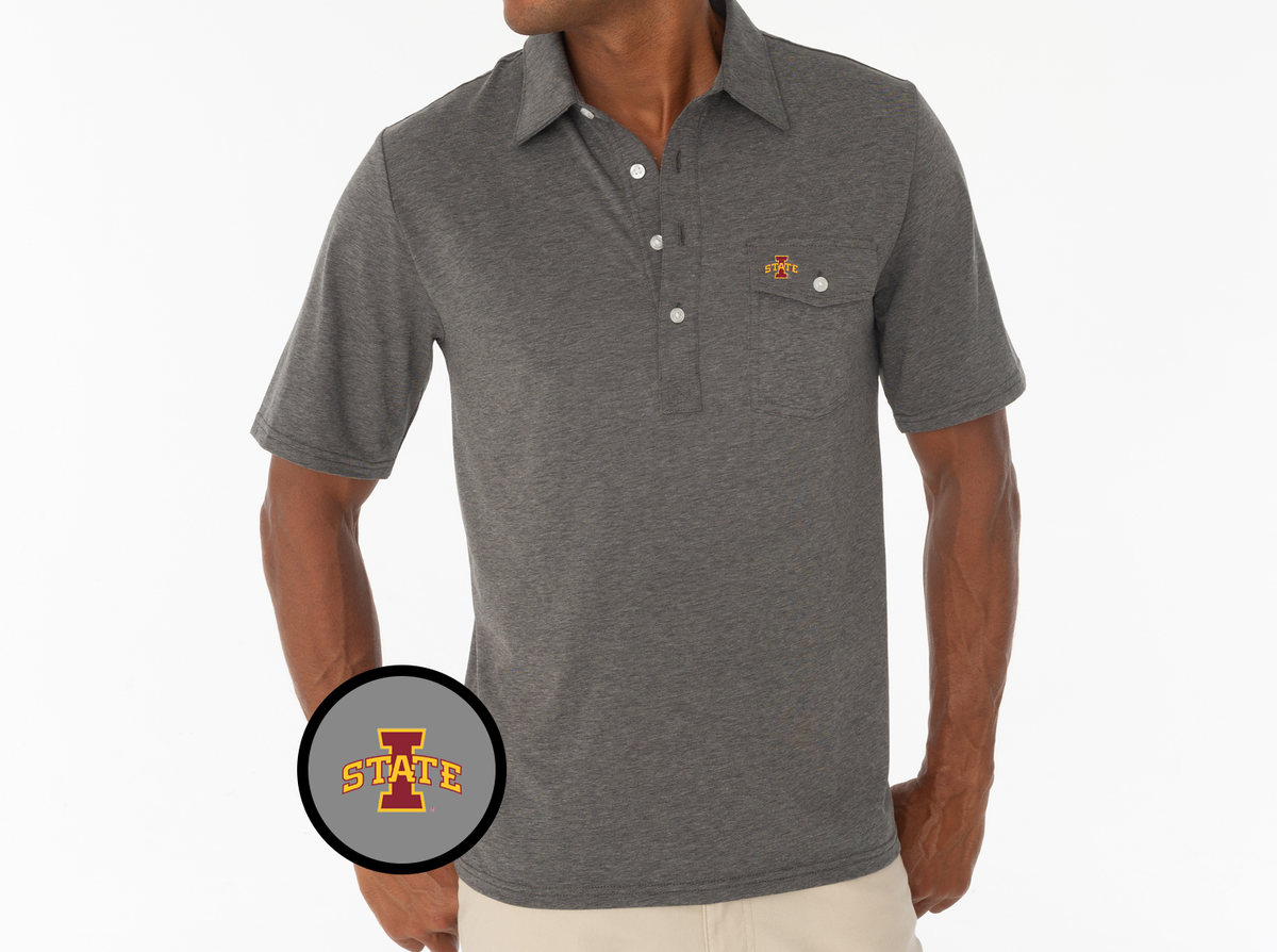 Criquet Iowa State Coach's Performance Players Shirt I State in Grey, view 2