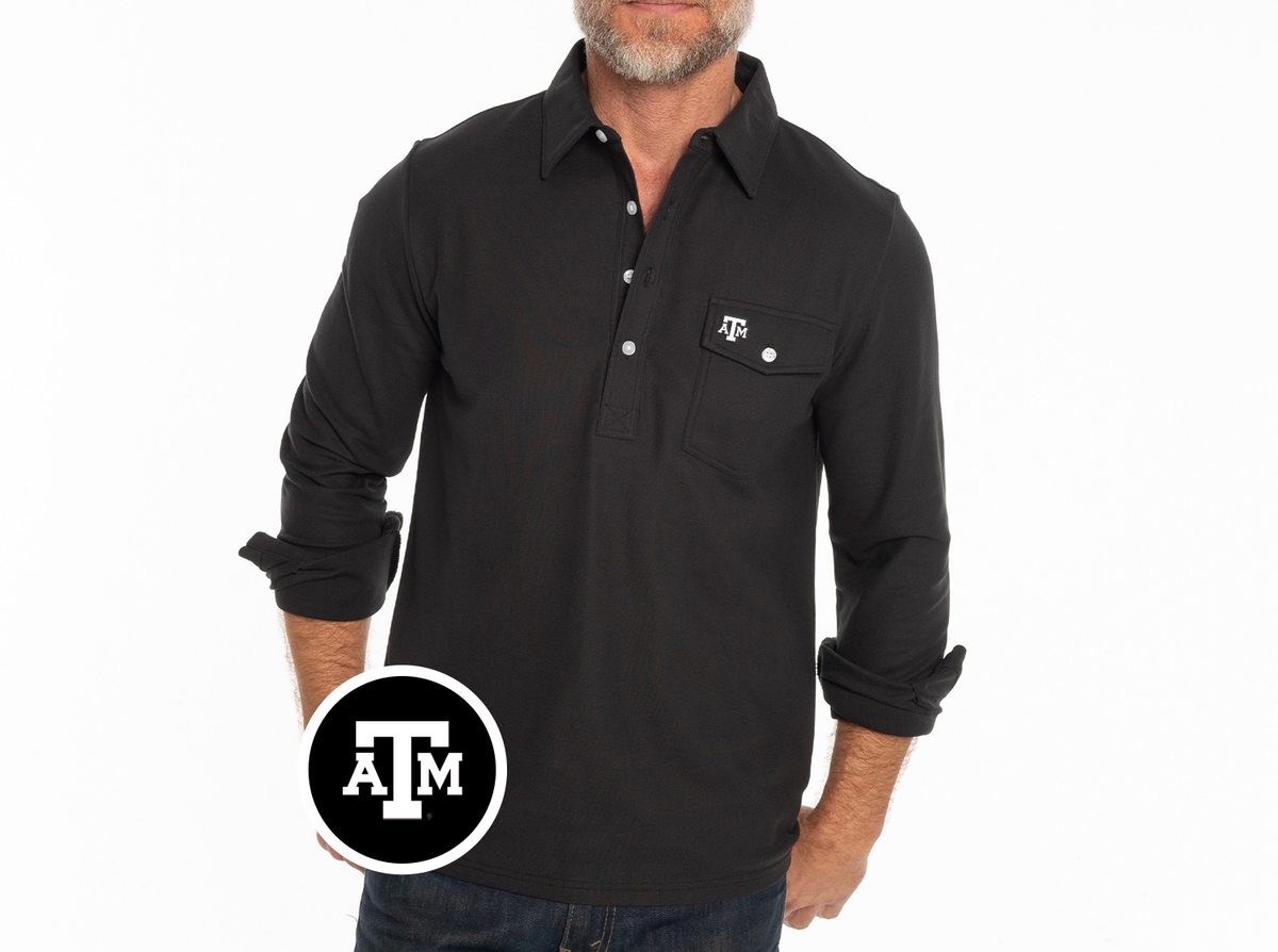Texas A&M - Coach's Long Sleeve Players Shirt - TAM - Blackstone