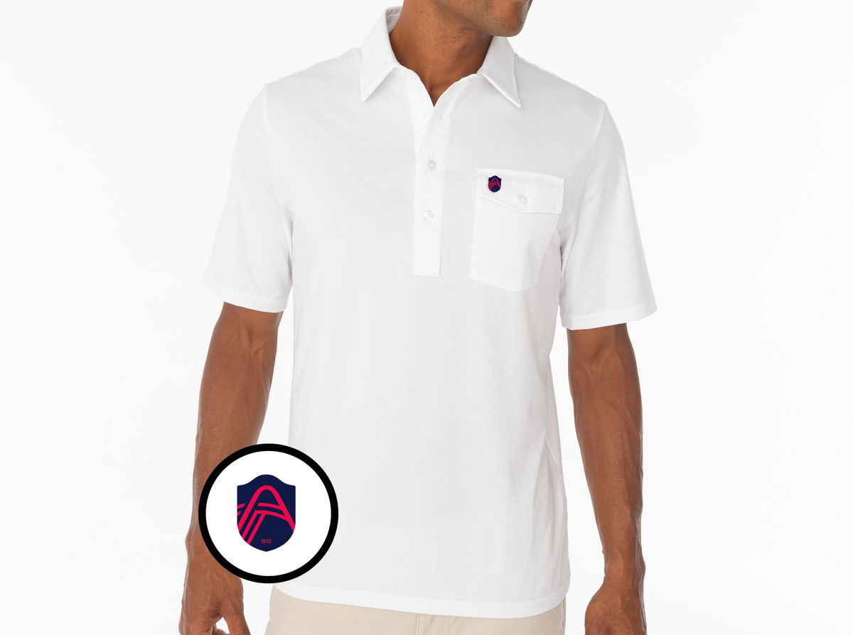 Criquet ST LOUIS CITY SC in Coaches Players Shirt, Arch in Shield, White, view 1