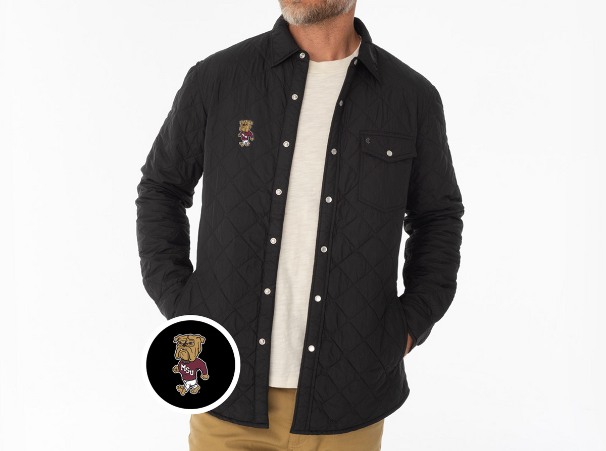 Mississippi State - Coach's Shacket - Vintage Bully - Black