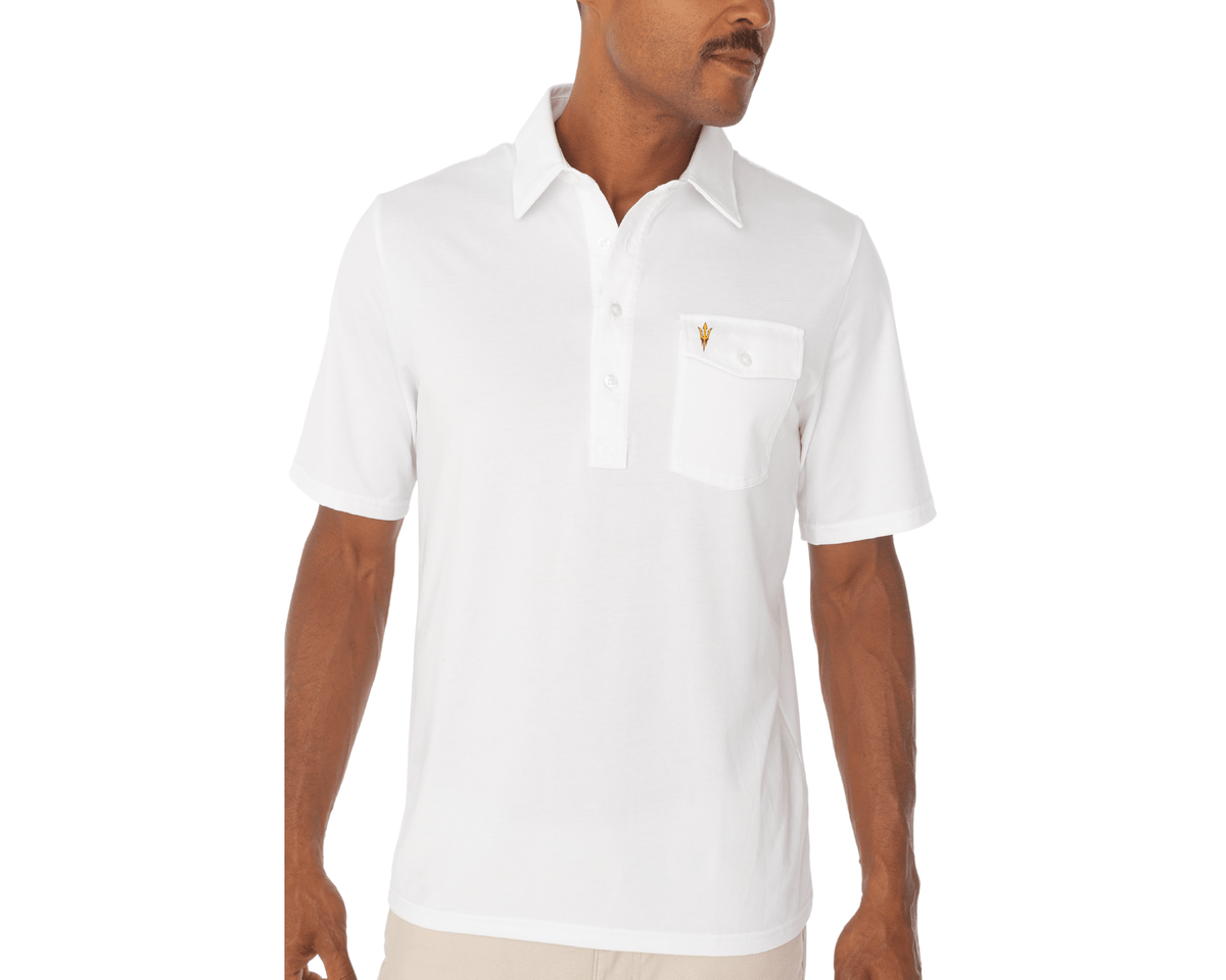 Criquet Arizona State in Coach's Performance Players Shirt, Pitchfork, White, view 3