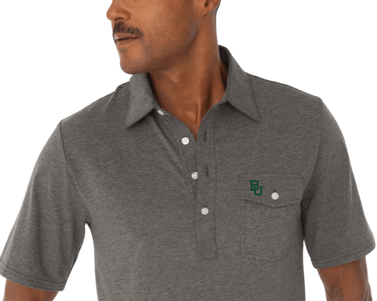 Criquet Baylor in Coach's Performance Players Shirt, Interlock, Heather Grey, view 2