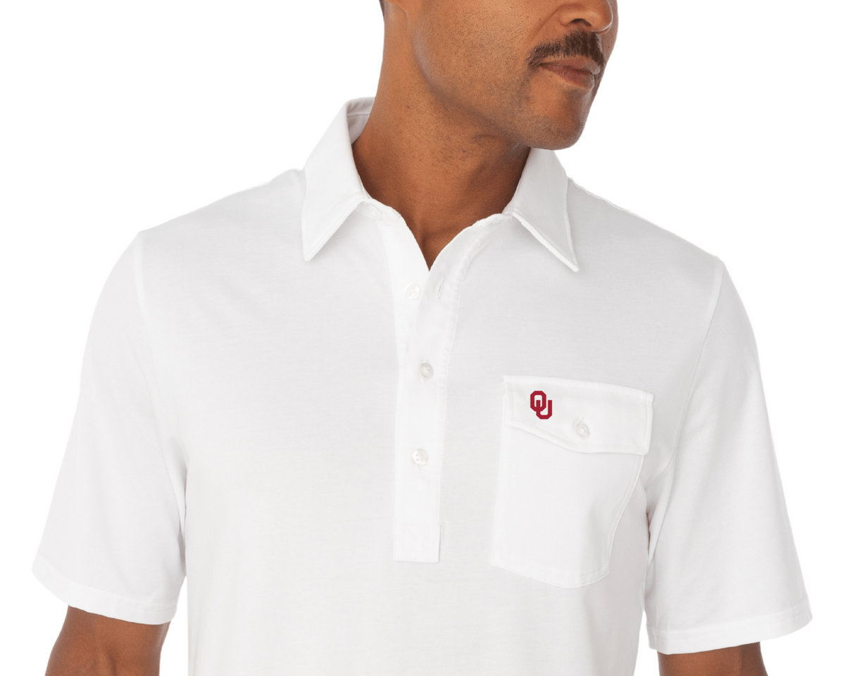 Criquet Oklahoma in Coach's Performance Players Shirt, Interlock, White, view 2