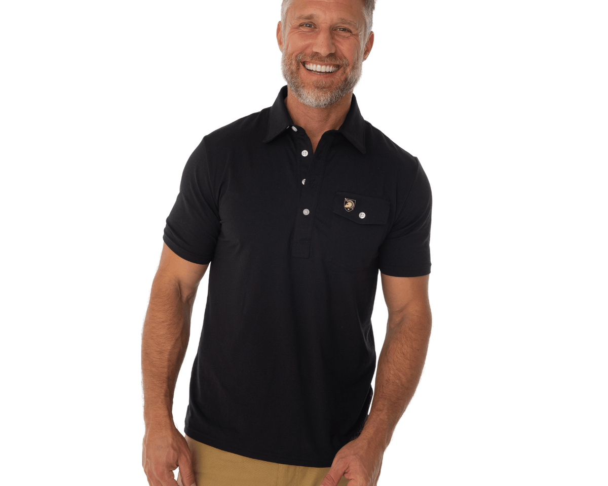 Criquet Army in Coach's Performance Players Shirt, Shield, Black, view 3