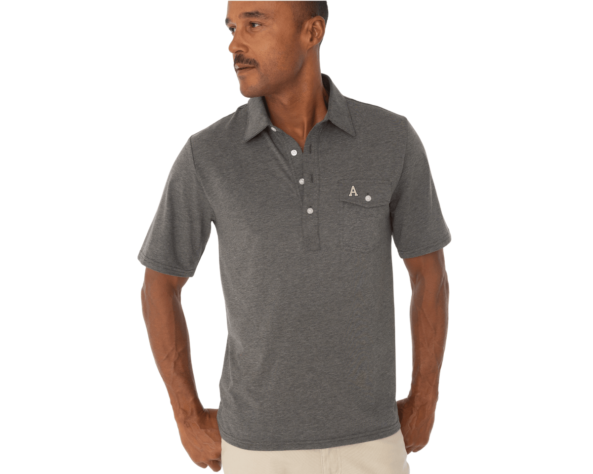 Criquet Army in Coach's Performance Players Shirt, A Mark, Heather Grey, view 3