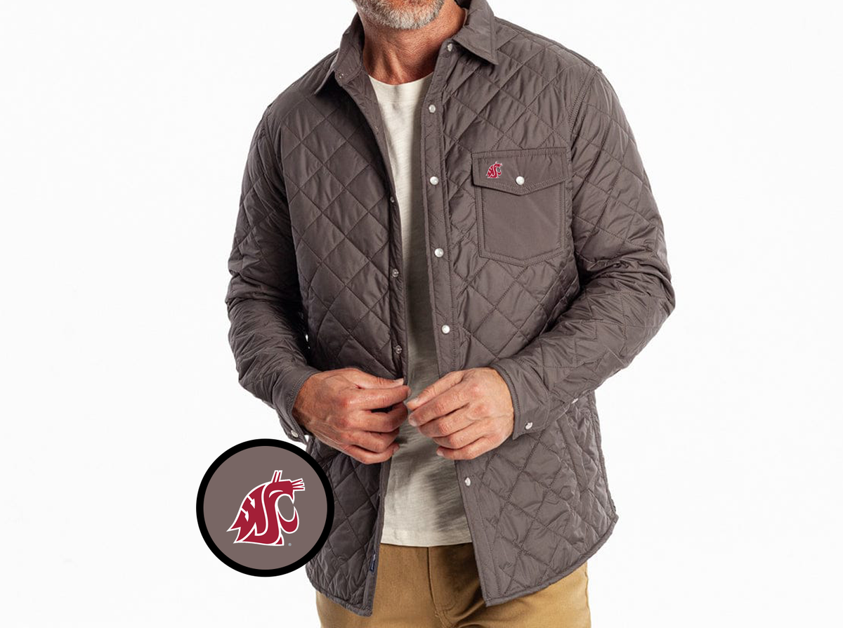 Washington State - Coach's Shacket - Cougar - Charcoal