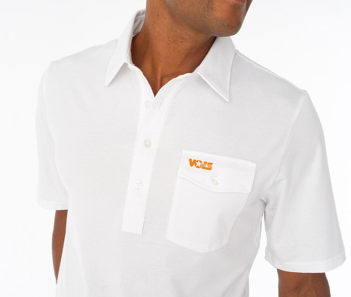 Criquet Tennessee in Coach's Performance Players Shirt, Vols, White, view 2