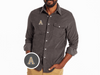 Army - Corduroy Pearl Snap - A - Charcoal