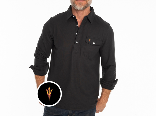 Arizona State - Coach's Long Sleeve Players Shirt - Pitchfork - Blackstone