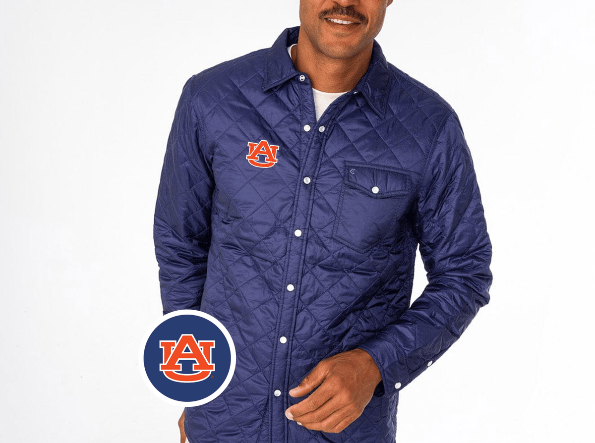 Criquet Auburn Quilted Shacket in AU, Navy, view 1