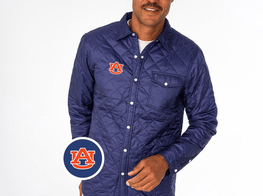 Criquet Auburn Quilted Shacket in AU, Navy, view 1