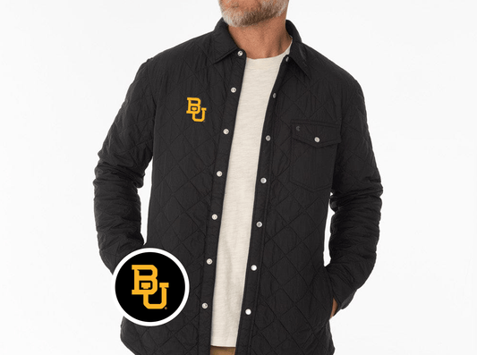 Criquet Baylor Quilted Shacket in BU, Black, view 1