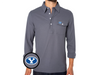 BYU - Coach's Long Sleeve Players Shirt - Oval - Blue Steel