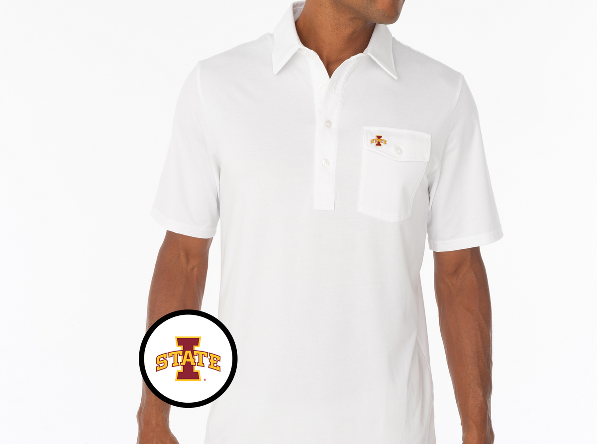 Criquet Iowa State Coach's Performance Players Shirt I State in White, view 1