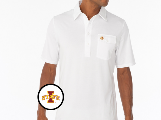 Criquet Iowa State Coach's Performance Players Shirt I State in White, view 1