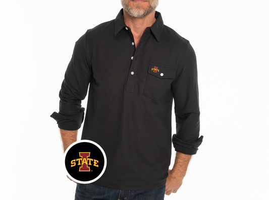 Iowa State - Coach's Long Sleeve Players Shirt - I State - Blackstone