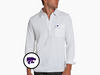 Kansas State - Coach's Long Sleeve Players Shirt - Wildcat - White