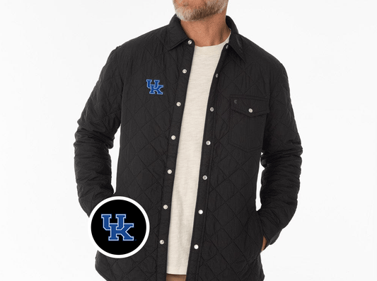 Criquet Kentucky Quilted Shacket in UK Icon, Black, view 1