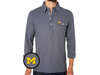 Michigan - Coach's Long Sleeve Players Shirt - M - Blue Steel