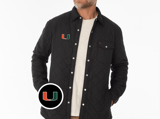 Criquet Miami Quilted Shacket in U Icon, Black, view 1