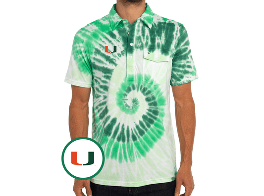 Criquet Miami in Classic Players Shirt, U, Tie Dye Green, view 1