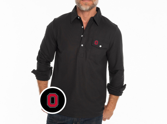 Ohio State - Coach's Long Sleeve Players Shirt - O - Blackstone