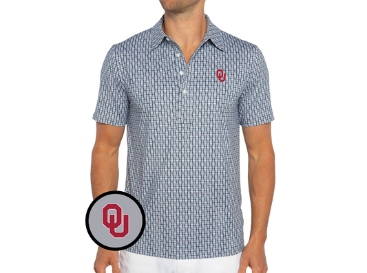 Oklahoma - Coach's Range Polo - OU - Solo Print Grey