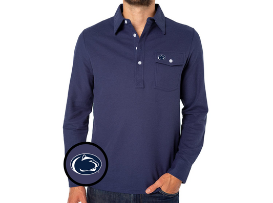 Penn State - Coach's Long Sleeve Players Shirt - Lion - Peacoat