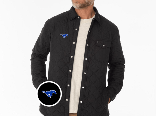 Criquet SMU Quilted Shacket in Mustang, Black, view 1