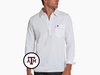 Texas A&M - Coach's Long Sleeve Players Shirt - A&M Mark - White