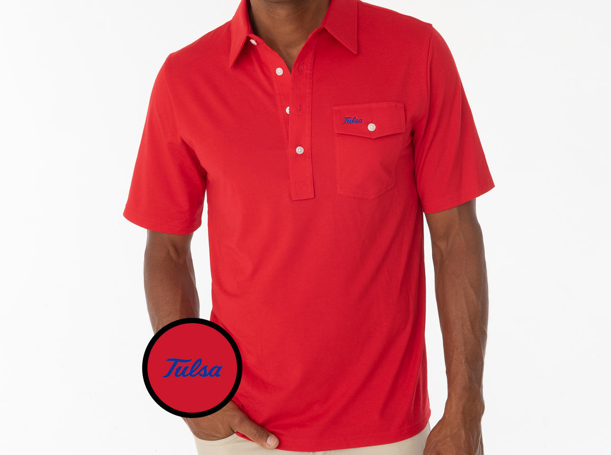 Criquet Tulsa in Coaches Performance Players Shirt, Tulsa, Red, view 2
