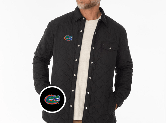 Criquet Florida Quilted Shacket in Albert, Black, view 1