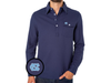 North Carolina - Coach's Long Sleeve Players Shirt - NC Interlock - Peacoat