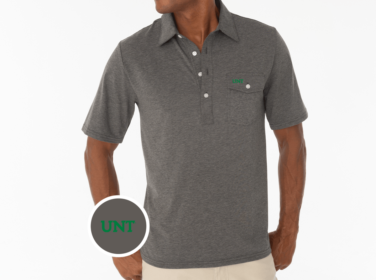 Criquet North Texas Coaches Players Shirt in UNT, Heather Grey, view 1