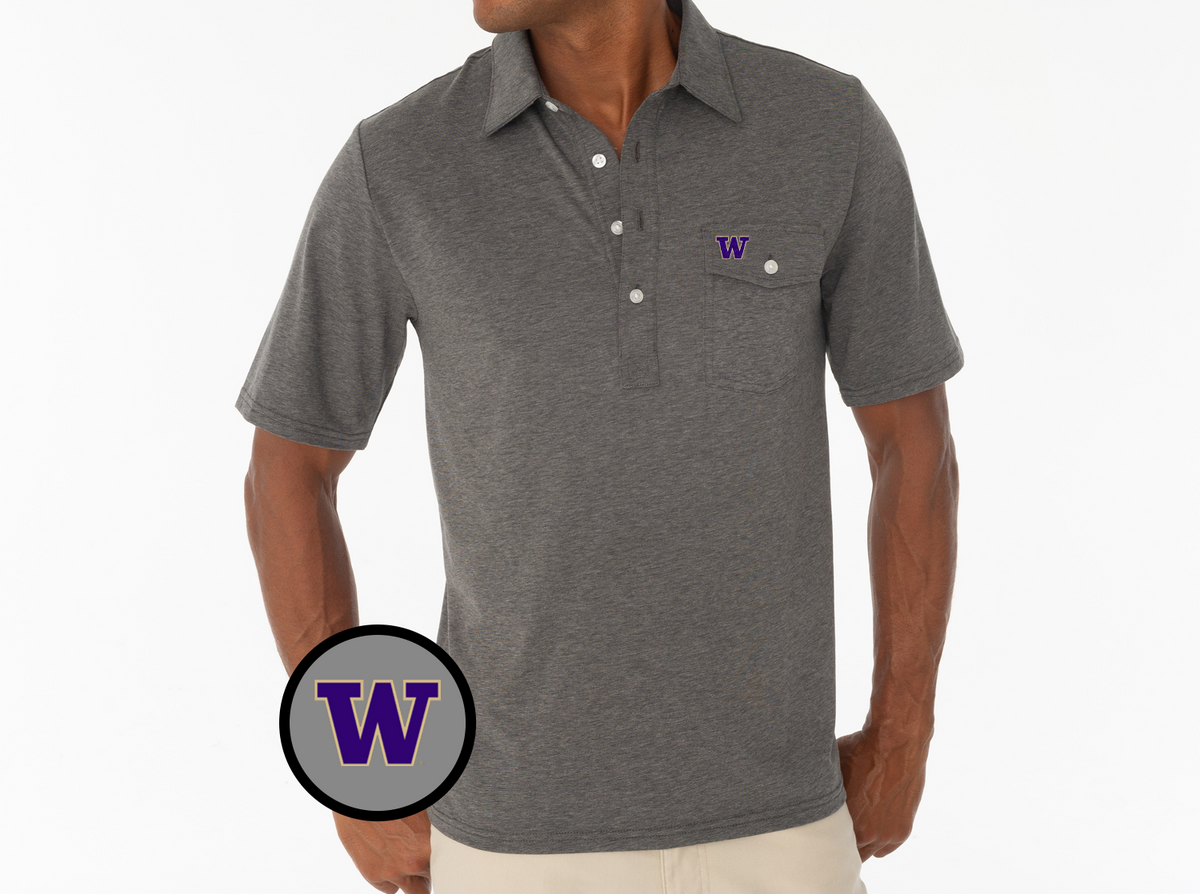Criquet Washington in Coaches Players Shirt, W, Heather Grey, view 1