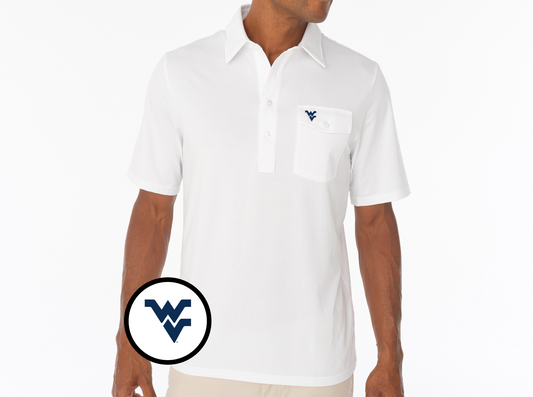 Criquet West Virginia in Coaches Players Shirt, WV, White, view 1