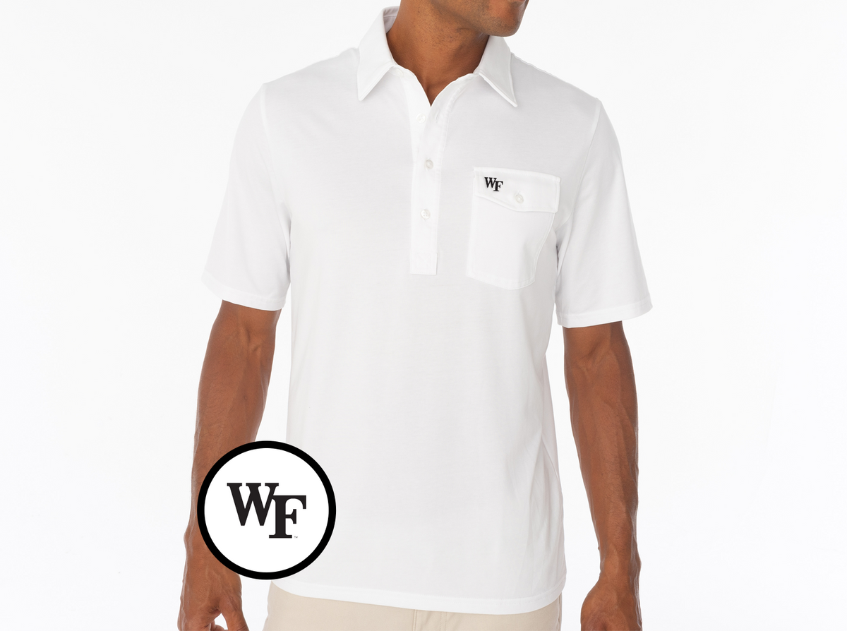 Criquet Wake Forest Coach's Players Shirt in WF, White, view 1