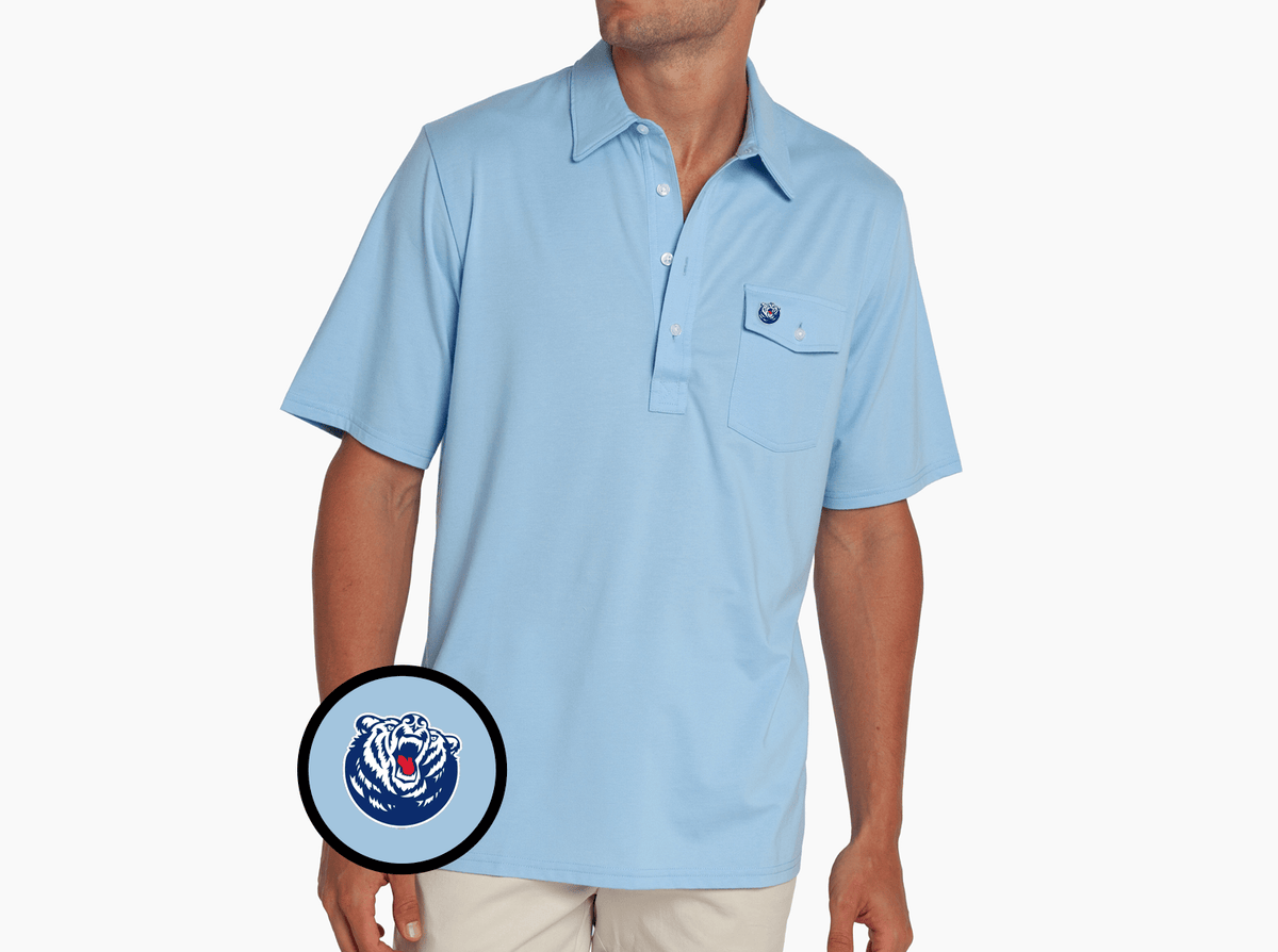 Criquet Belmont Coaches Players Shirt in Bruin, Light Blue, view 1