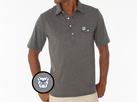 Criquet Butler Coaches Players Shirt in Bully, Heather Grey, view 1