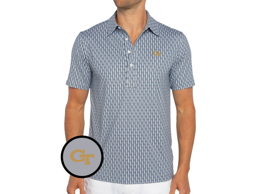Georgia Tech - Coach's Range Polo - GT No Outline - Solo Print Grey