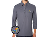 Kansas - Coach's Long Sleeve Players Shirt - Jayhawk - Blue Steel