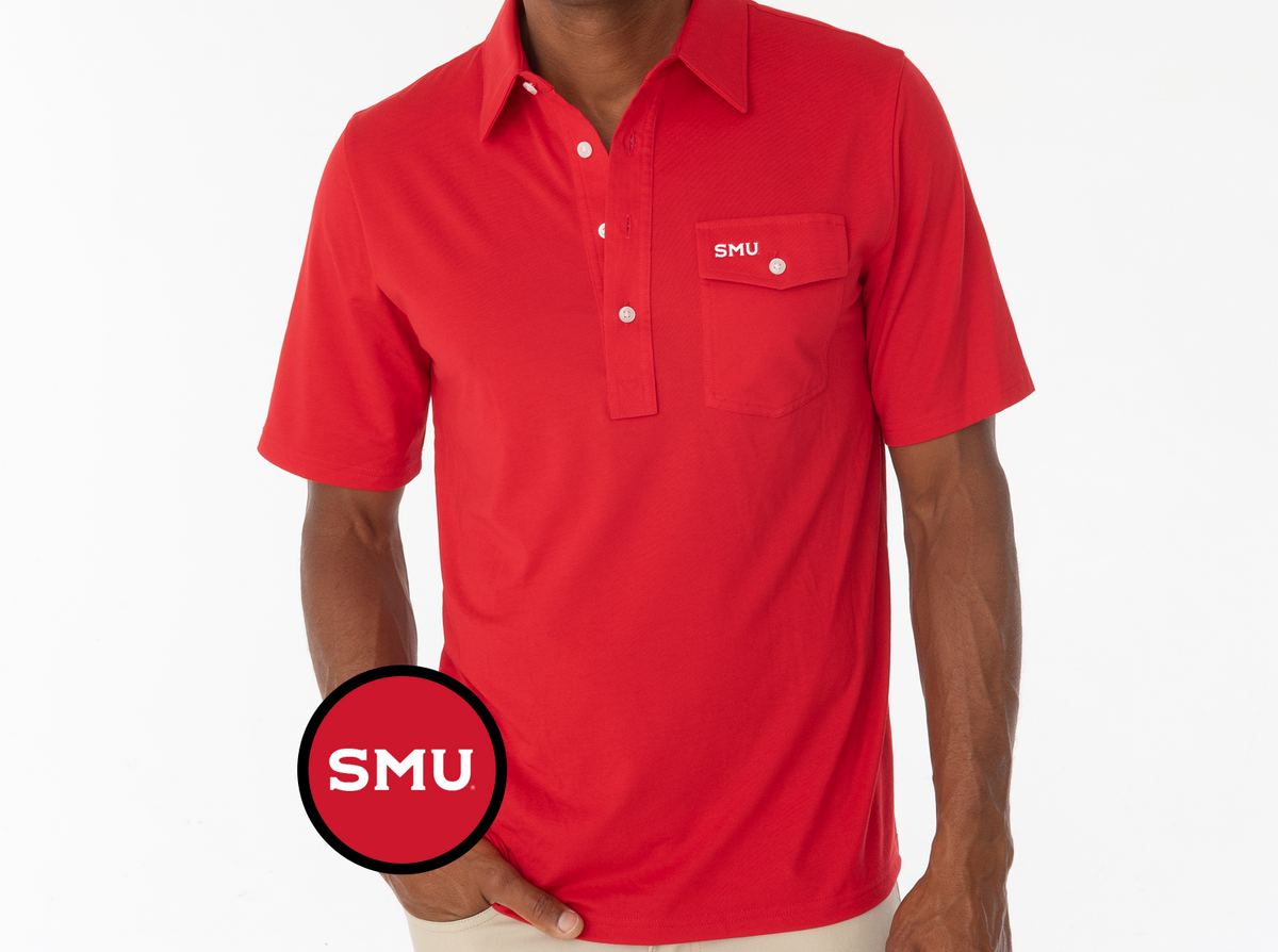 Criquet SMU in Coach's Performance Players Shirt, SMU, Red, view 1