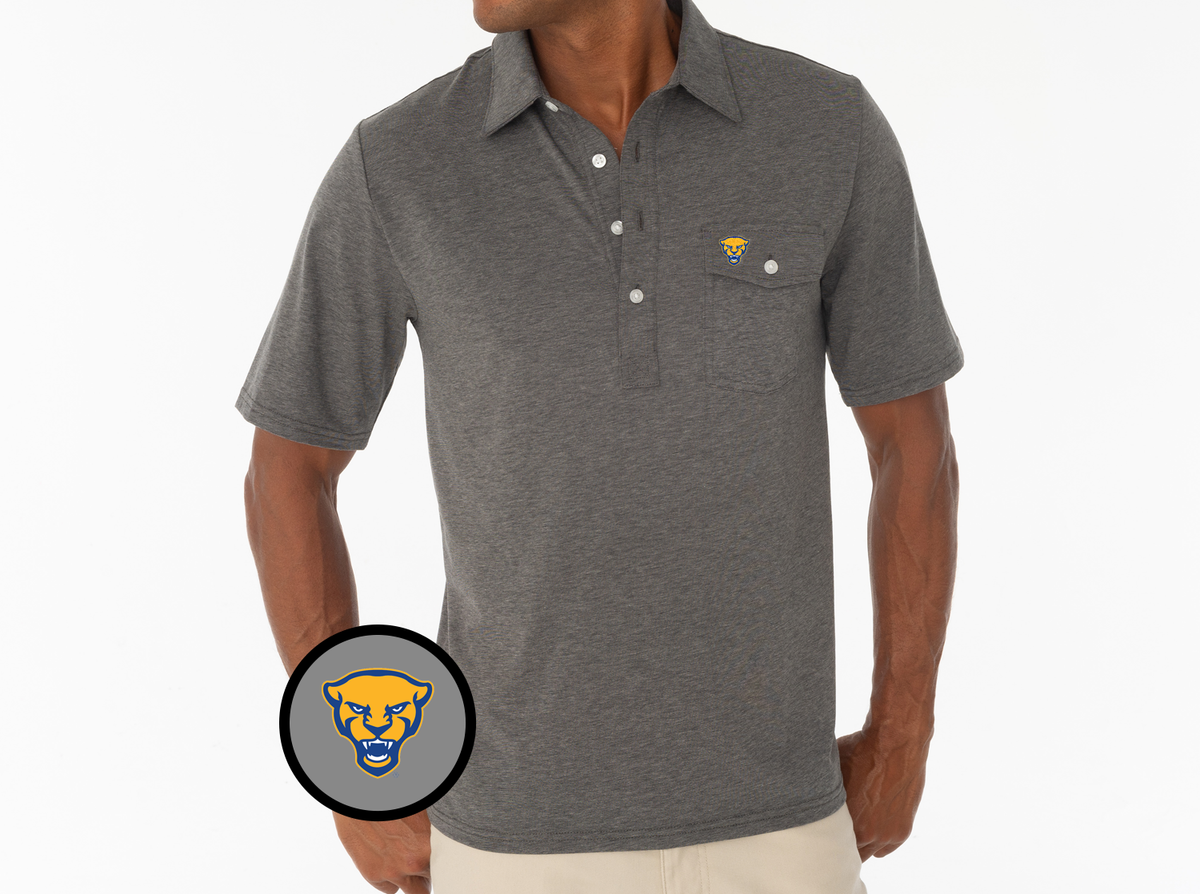 Criquet Pitt in Coaches Players Shirt, Panther, Heather Grey, view 1