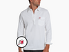 Utah - Coach's Long Sleeve Players Shirt - Circle & Feather - White