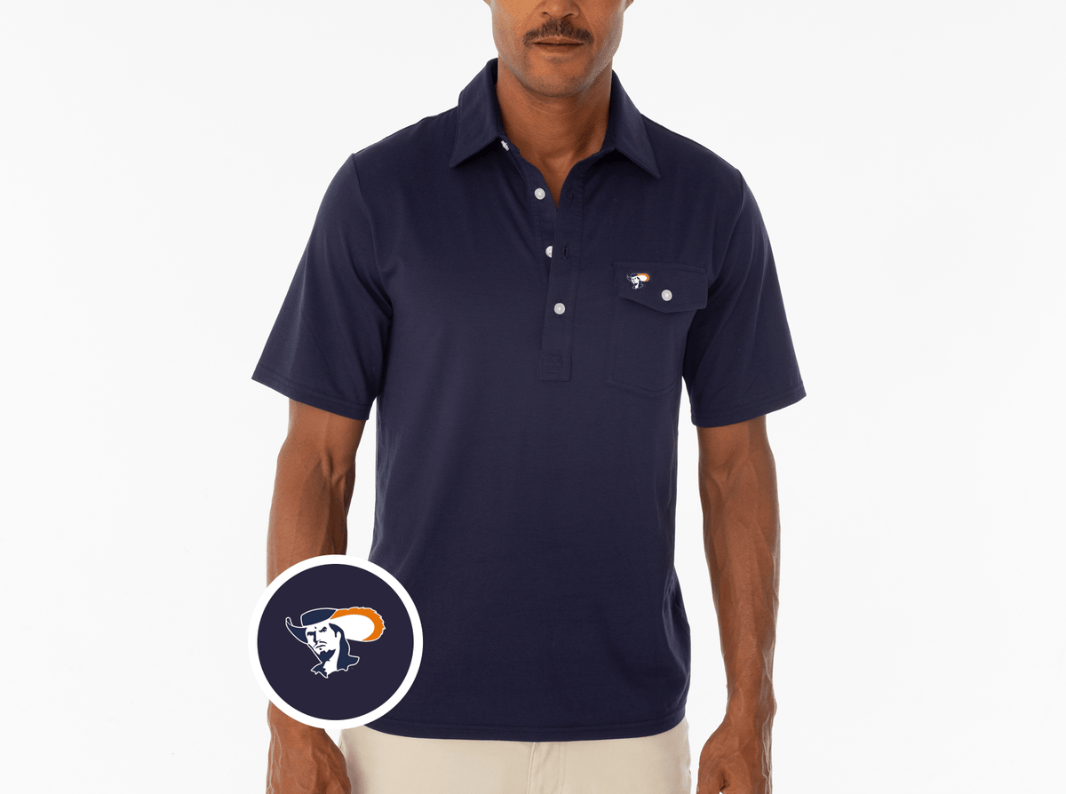 Criquet Virginia in Coaches Players Shirt, Cavalier, Navy, view 1