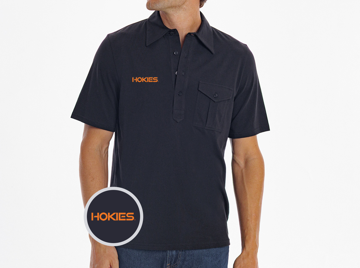Virginia Tech - Retro Coach's Players Shirt - Hokies - Black