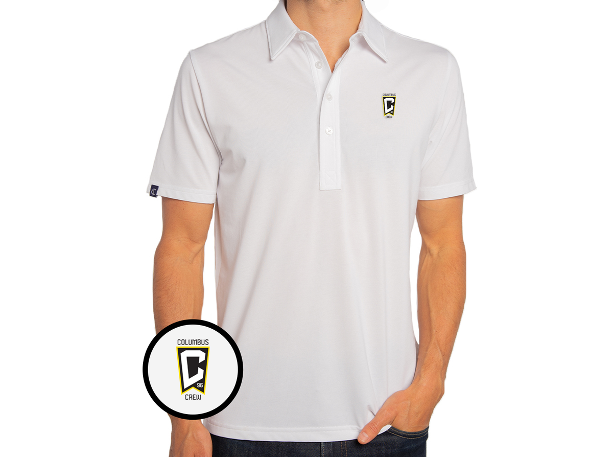 Criquet Columbus Crew in Range Polo, Crest, White, view 1