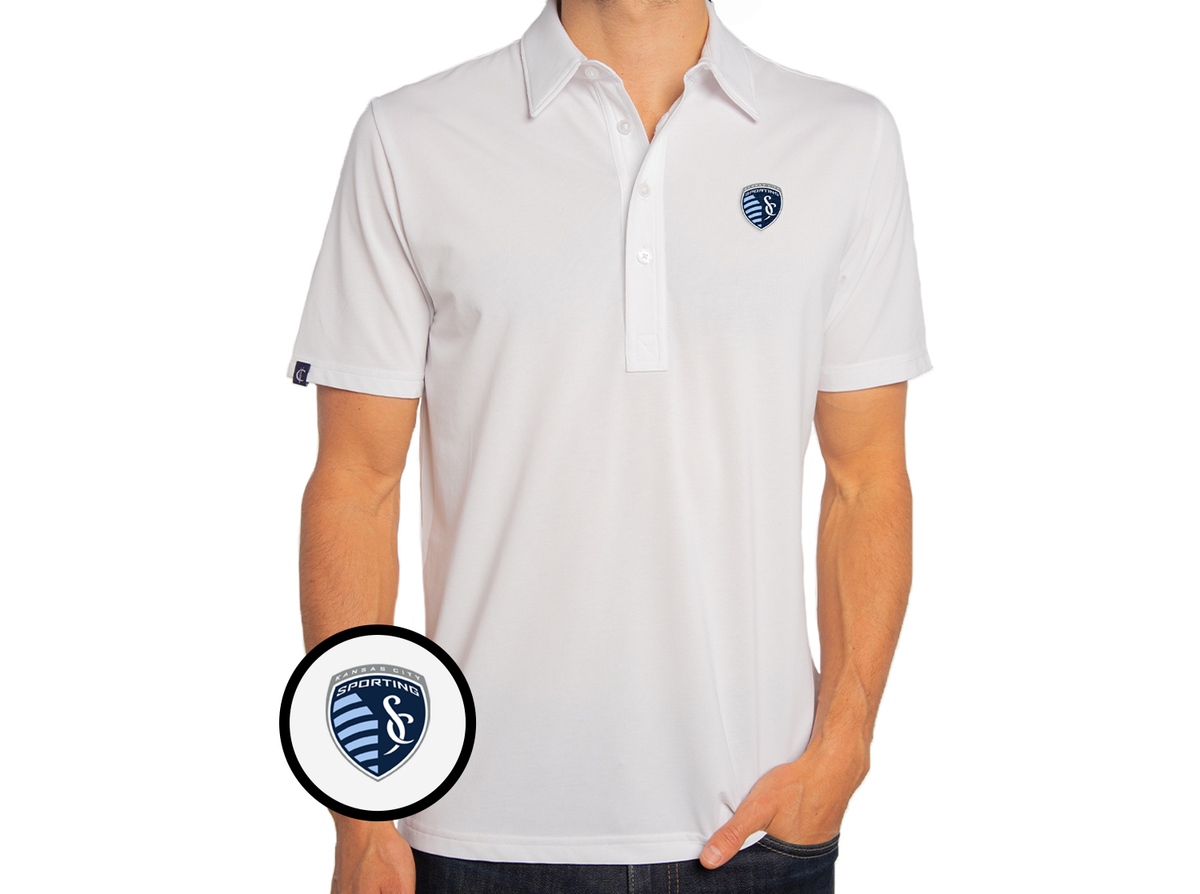 Criquet Sporting Kansas City in Range Polo, Crest, White, view 1