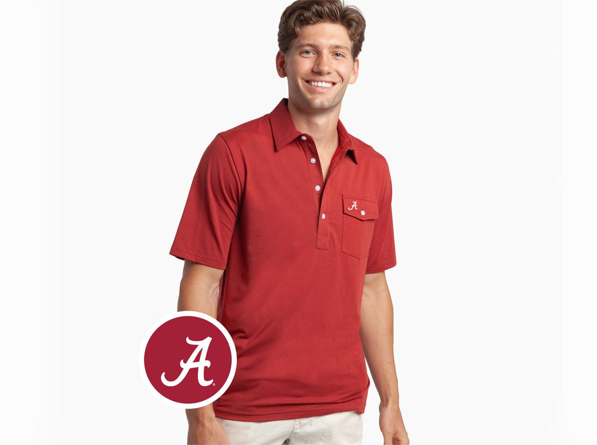 Criquet Alabama in Coach's Performance Players Shirt, A, Crimson, view 1